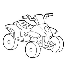 Quad Bike Vehicle Coloring Page For Kids