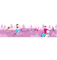 Sport For All Horizontal Banner