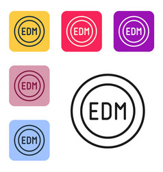 Black Line Edm Electronic Dance Music Icon