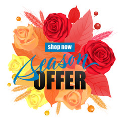 Shop Now Season Offer Lettering