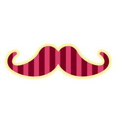 Stripe Moustache Flat