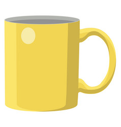 Yellow Coffee Mug On A White Background