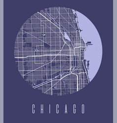 Chicago Map Poster Decorative Design Street Map