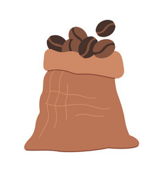 Coffee Beans In Bag Flat Icon