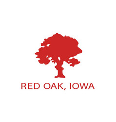 Flag Of Red Oak City Iowa