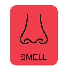 Human Anatomy Flat Nose Icon Smell Health Organ