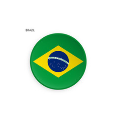 Republic Of Brazil Flag Icon In Modern