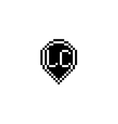 Lc Pixel Art Initial Logo