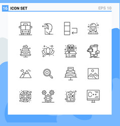 Modern Set 16 Outlines And Symbols