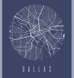 Dallas Map Poster Decorative Design Street Map