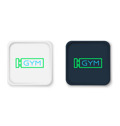 Line Location Gym Icon Isolated On White