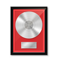 Platinum Vinyl In Frame On Wall Collection Disc