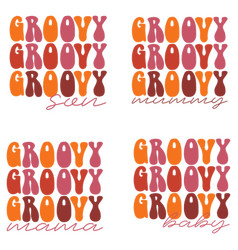 Groovy Retro Svg Design Bundle