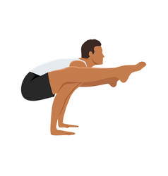 Man Doing Firefly Pose Variation