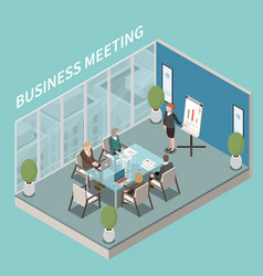 Meeting Room Isometric Composition