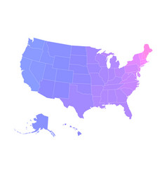 Blank Map Of Usa In Shades Violet