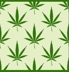 Cannabis Seamless Pattern Marijuana Leaves Hemp