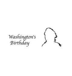 Hand Drawn Sketch Banner Of George Washington