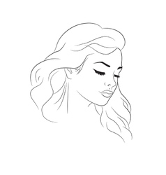 Nice Woman Outline Portrait