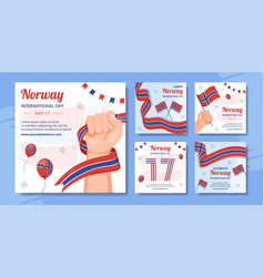 Norway National Day Social Media Post Flat