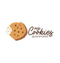 Bitten Cookies With Flying Crumb Logo Design