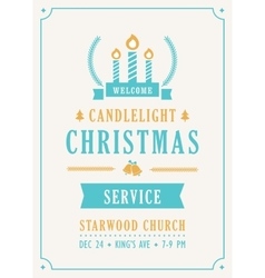 Christmas Candlelight Service Church Invitation