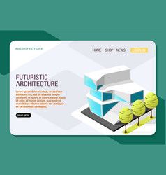 Futuristic Architecture Isometric Web Page