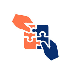 Hands Assembling Puzzle Pieces Icon