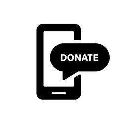 Online Donate On Phone Silhouette Icon Web Mobile