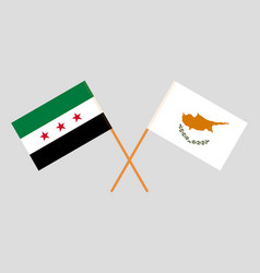 Syrian National Coalition And Cyprian Flags