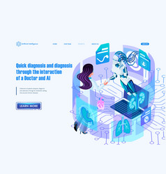 Ai Landing Page Isometric Deep Machine Learning