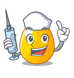 Nurse Golden Eggo On Isolated Image Mascot