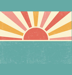 Retro Sunburst Background Vintage Bright Grunge