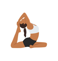 Woman Doing One Legged King Pigeon Pose Iii