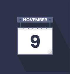 9th November Calendar Icon November 9 Calendar