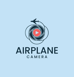 Airplane Camera Lens Logo Image