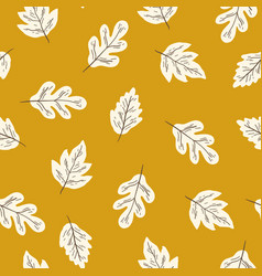 Natural Seamless Pattern With Autumn Fallen Leaves