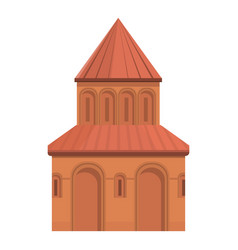 Red Armenia Church Icon Cartoon Monastery