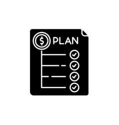 Expenditure Plan Black Glyph Icon