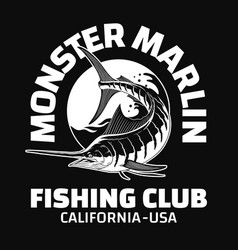 Fishing Big Marlin Shirt Design