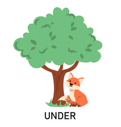 Fox Sitting Under The Tree