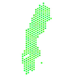 Green Hex-tile Sweden Map