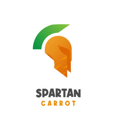 Natural Carrot Spartan Helmet Logo