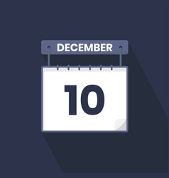 10th December Calendar Icon December 10 Calendar