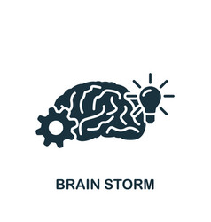 Brain Storm Icon Monochrome Simple Business