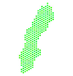 Green Hex Tile Sweden Map