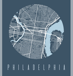 Philadelphia Map Poster Decorative Design Street