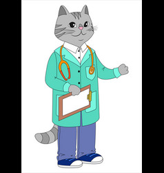 Doctor Cat Veterinary Clinic Character