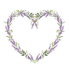 Lavender Heart Frame Design