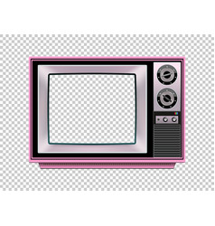 Retro Television Mock Up Isolated On Transparent